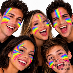 MAQUILLAJE BANDERITA FLUO FUSION VISUAL 6 COLORES EN BARRA 6 GR (8537B)